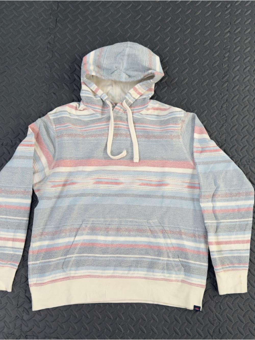 Faherty Byron Bay Hoodie Men's XL Island Sunrise Striped Organic Cotton
